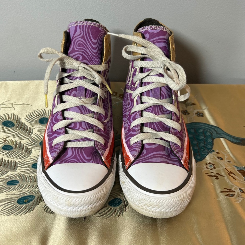 🔥 Converse x Wonka Collab – Rare Limited Ed.  Women's 6.5 / Men's 5-5.5 A08151C - Picture 2 of 8